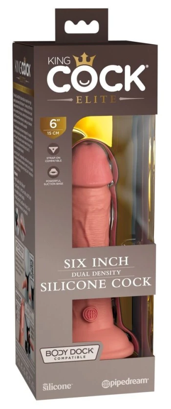 King Cock Elite Dual Density Silicone 6''