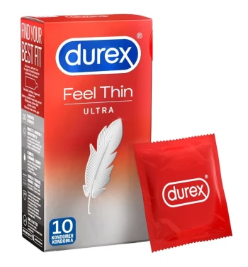 Durex Feel Thin Ultra 10 vnt. prezervatyvų dėžutė