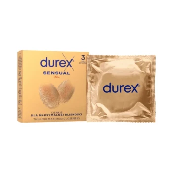 Durex Sensual XL 3 vnt. prezervatyvų dėžutė