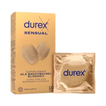 Durex Sensual 10 vnt. prezervatyvų dėžutė