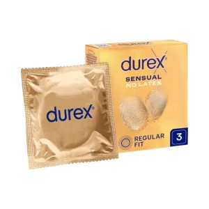 Durex Sensual No Latex 3 vnt. prezervatyvų dėžutė