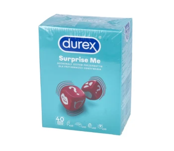 Durex Surprise Me 40 vnt. prezervatyvų rinkinys