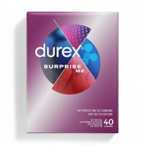 Prezervatyvai Durex Surprise Me 40 vnt.