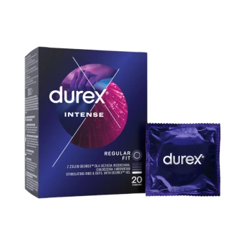 Durex Intense 20 vnt. prezervatyvų dėžutė