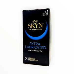 SKYN Extra Lubicated 24 vnt. prezervatyvų dėžutė
