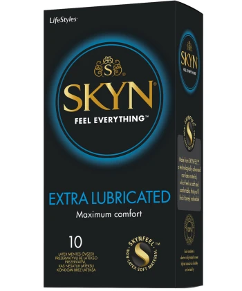 SKYN Extra Lubricated 10 vnt. prezervatyvų dėžutė