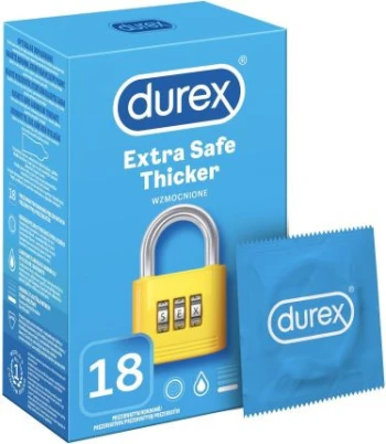 Durex Extra Safe 18 vnt. prezervatyvų dėžutė