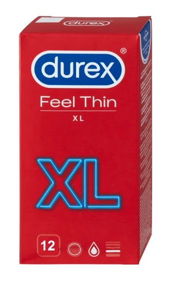 Durex Feel Thin Extra Large XL 12 vnt