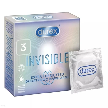 Durex Invisible Extra Lubricated 3 vnt