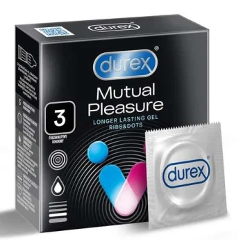 Durex Mutual Pleasure 3 vnt. prezervatyvų dėžutė