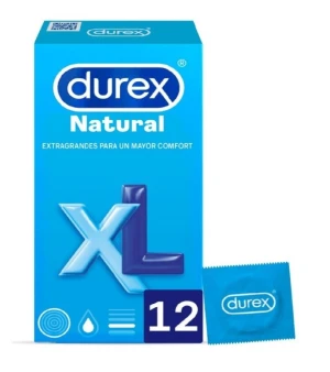 Durex Natural XL 12 vnt. prezervatyvų dėžutė