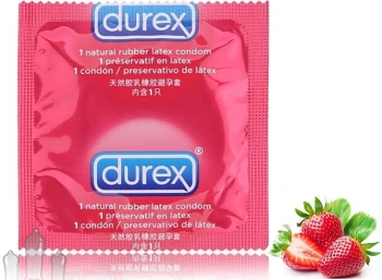 Durex Red Strawberry prezervatyvai