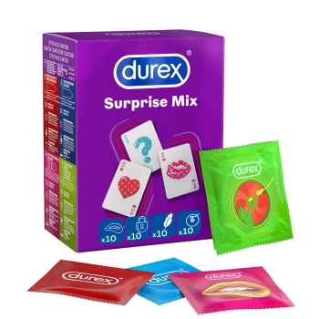 Durex Surprise Mix 40 vnt. prezervatyvų dėžutė