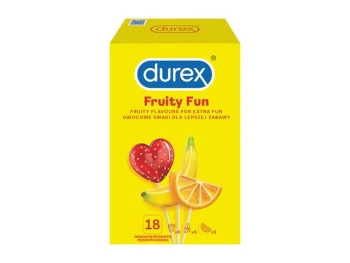 Durex Fruity Fun 18 vnt. prezervatyvų dėžutė