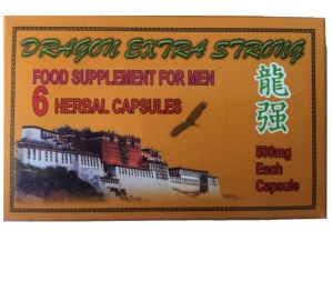 Dragon Extra Strong 6 vnt erekcijai stiprinti