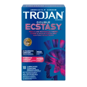 Trojan Double Ecstasy 10 vnt prezervatyvų dėžutė