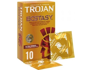 Trojan Ecstasy Ultra Ribbed 10 vnt