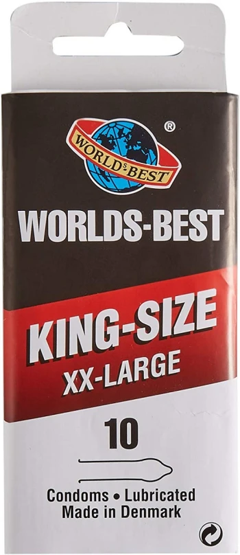 Worlds-Best King-Size 10 vnt prezervatyvų dėžutė