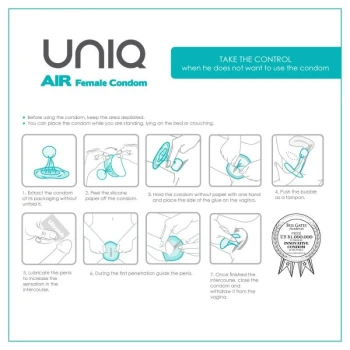 Uniq Air Female Condoms 3 vnt. prezervatyvai