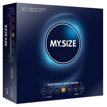 My.Size 57 mm 36 vnt. prezervatyvų dėžutė