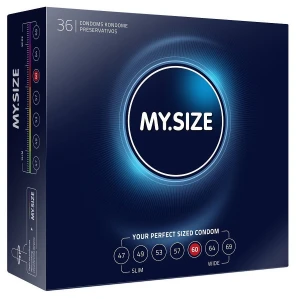 My.Size 60 mm. 36 vnt. prezervatyvų dėžutė