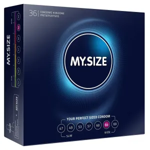 My.Size 64 mm. 36 vnt. prezervatyvų dėžutė
