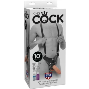 King Cock Hollow Strap-On 10"