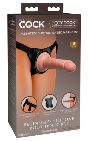 King Cock Beginner´s Silicone Body Dock Kit Nr. 6 strap-on ir dildo